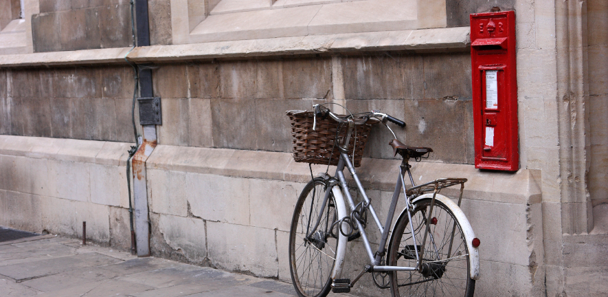 bike against building